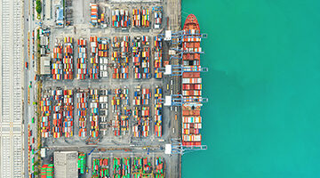 Aerial view cargo container web 360x200